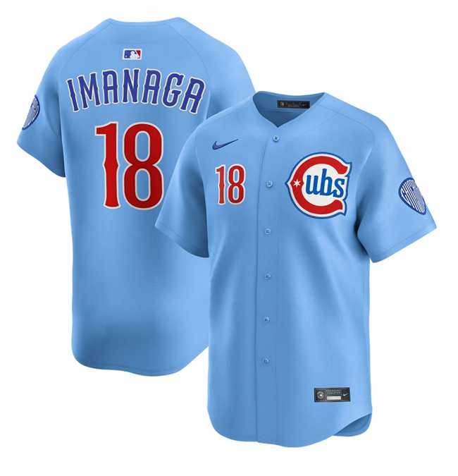 Men%27s Chicago Cubs #18 Shota Imanaga Blue 2024-25 2nd Alternate Limited Stitched Jersey Dzhi->2025 all star->NBA Jersey